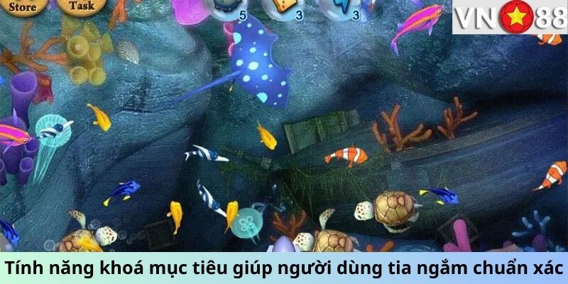 Tính năng khoá mục tiêu giúp người dùng tia ngắm chuẩn xác